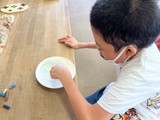 『校外学習』陶夢ランドで皿の絵付け体験